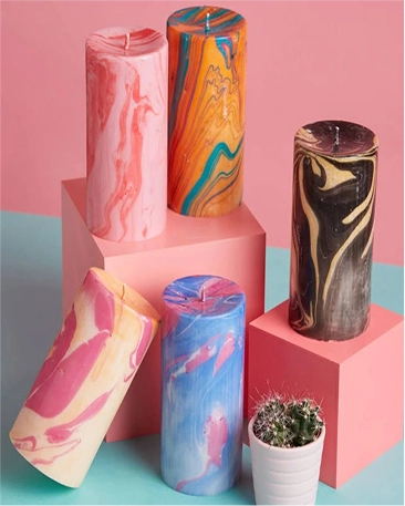 Velas tipo Marmoleadas