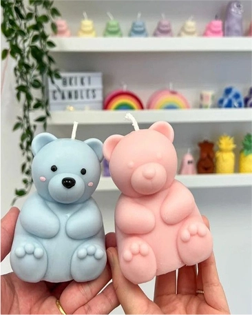 Velas con pintura acrílica