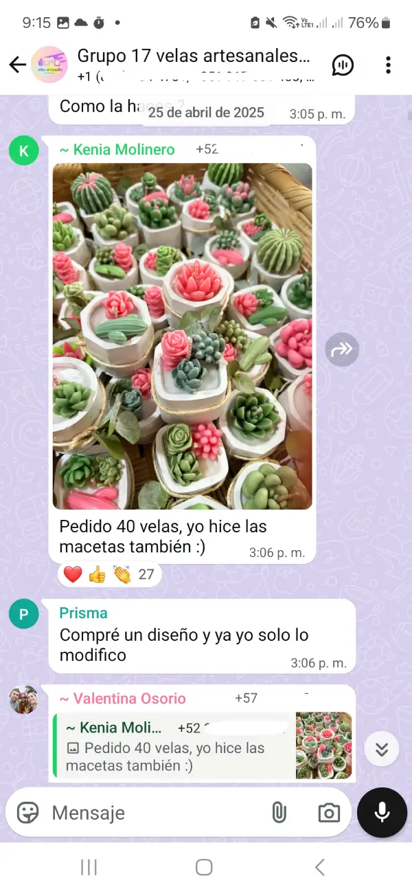 Testimonio de alumna taller de velas
